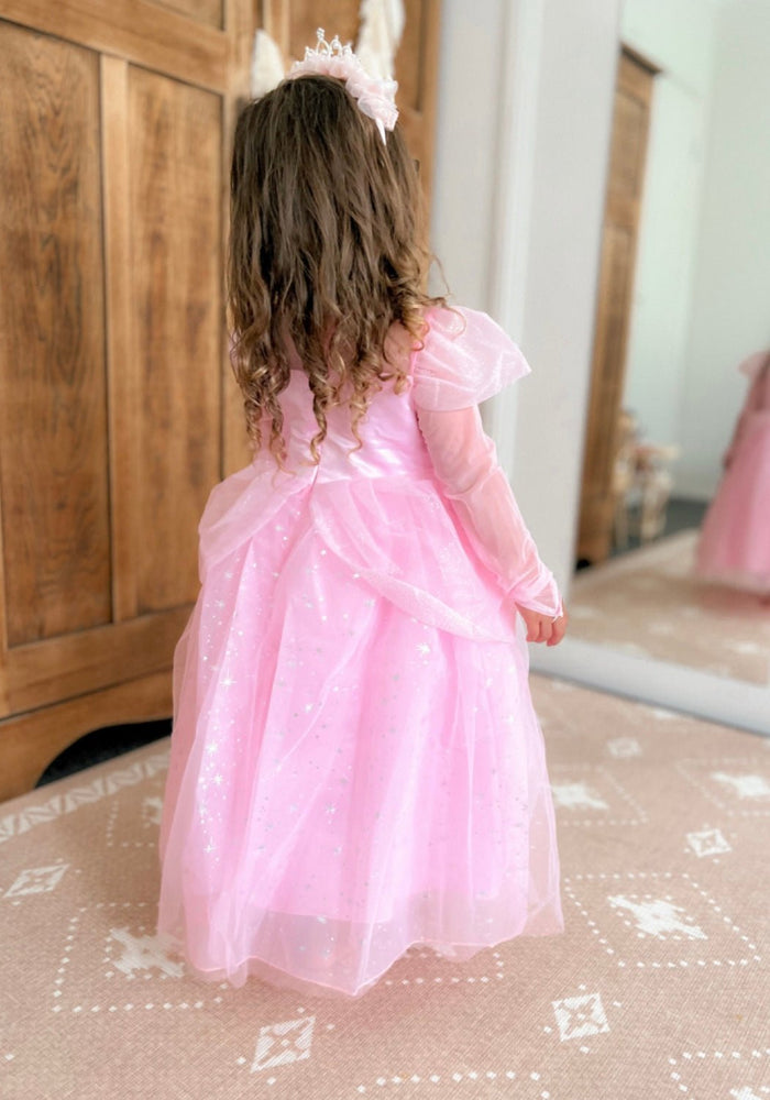 Pink Wonderland Princess Birthday Long Sleeve Party Dress Costume - Fox Baby & Co