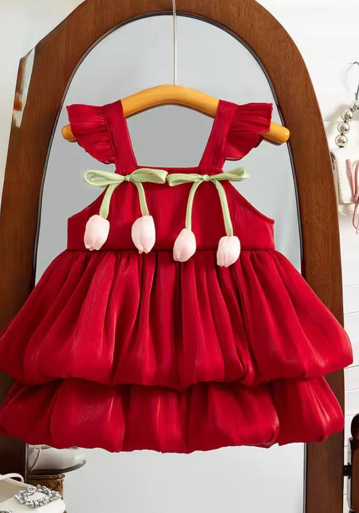 Spring Tulip Puff Frill Dress (pre order) - Fox Baby & Co
