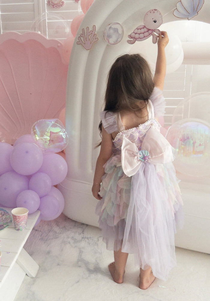 Mermaid Rainbow Bow Princess Party Dress - Fox Baby & Co