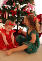 Load image into Gallery viewer, Candy Cane Christmas Little Girls Tulle Dress - Green - Fox Baby &amp; Co
