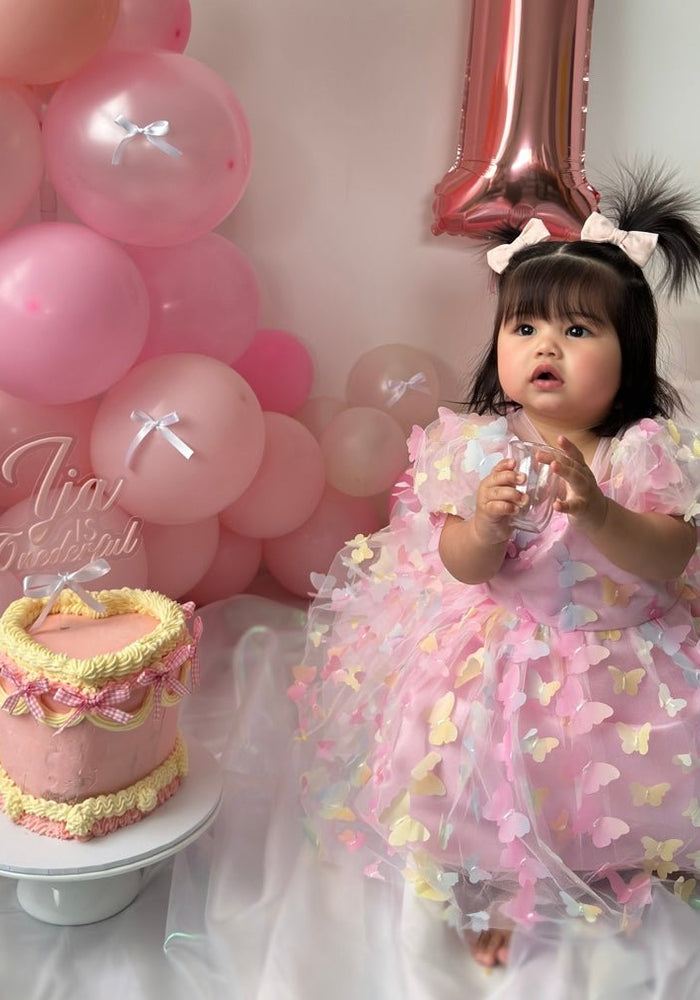 Kids girls Whimsical Butterfly Rainbow Luxe Tulle Dress (pre order) - Fox Baby & Co