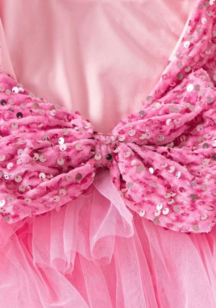 Pink Winter Wonderland Frill Tutu Long Sleeve Dress - Fox Baby & Co