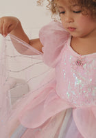 Load image into Gallery viewer, Rainbow Fairyfloss Princess Birthday Party Dress with cape - Fox Baby &amp; Co
