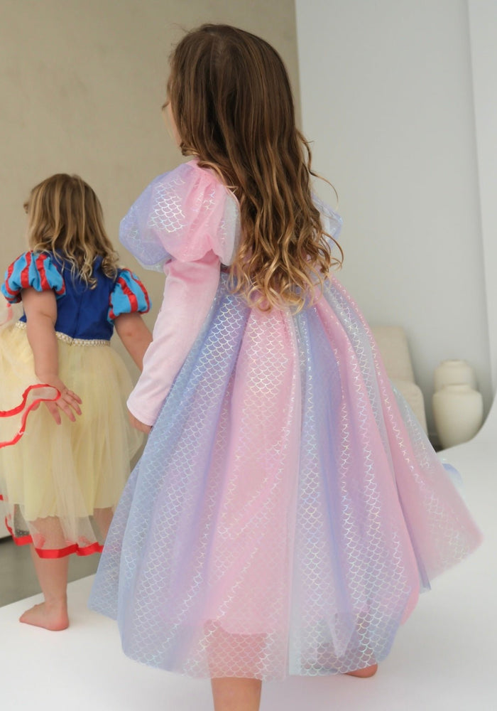 Classic Mermaid Princess Birthday Long Sleeve Party Dress Costume - Fox Baby & Co