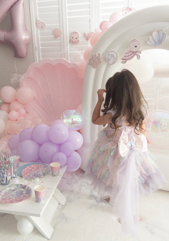 Mermaid Rainbow Bow Princess Party Dress - Fox Baby & Co