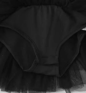 Luxe Ballerina Sparkle Tulle Tutu Leotard - Black