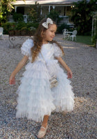 Load image into Gallery viewer, Snow Sparkle Blue Frill Princess Party Dress - Fox Baby &amp; Co
