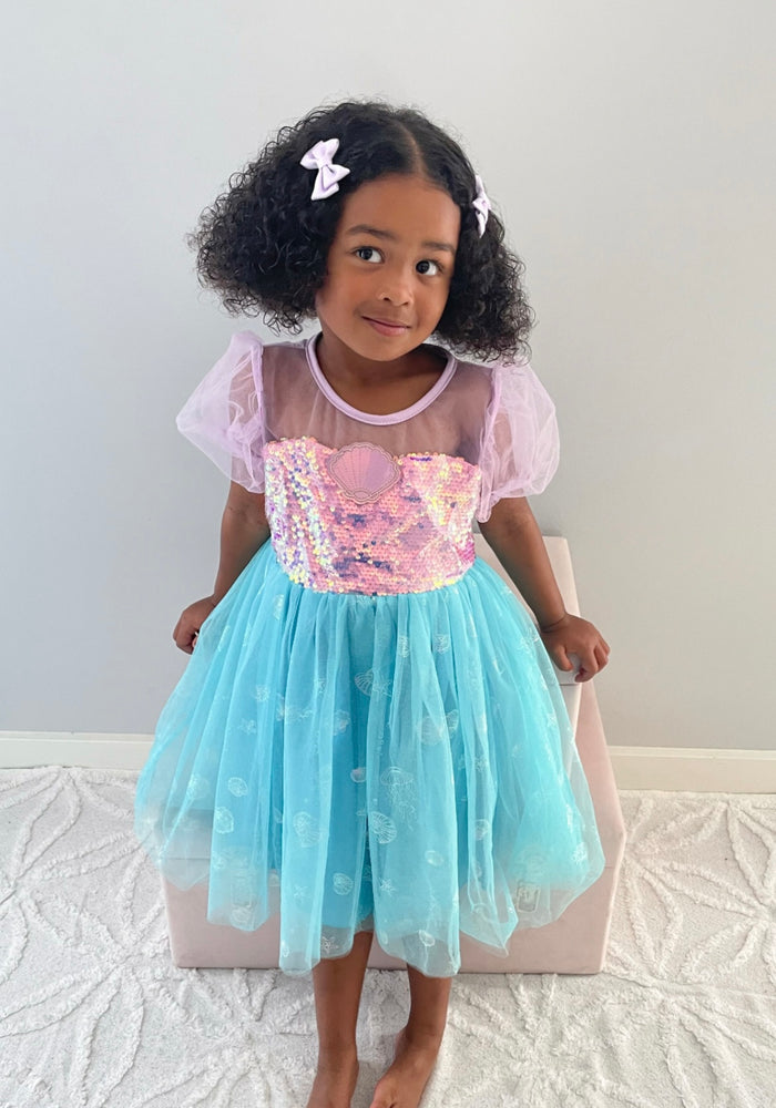 Mermaid Shell Princess Birthday Party Dress - Fox Baby & Co