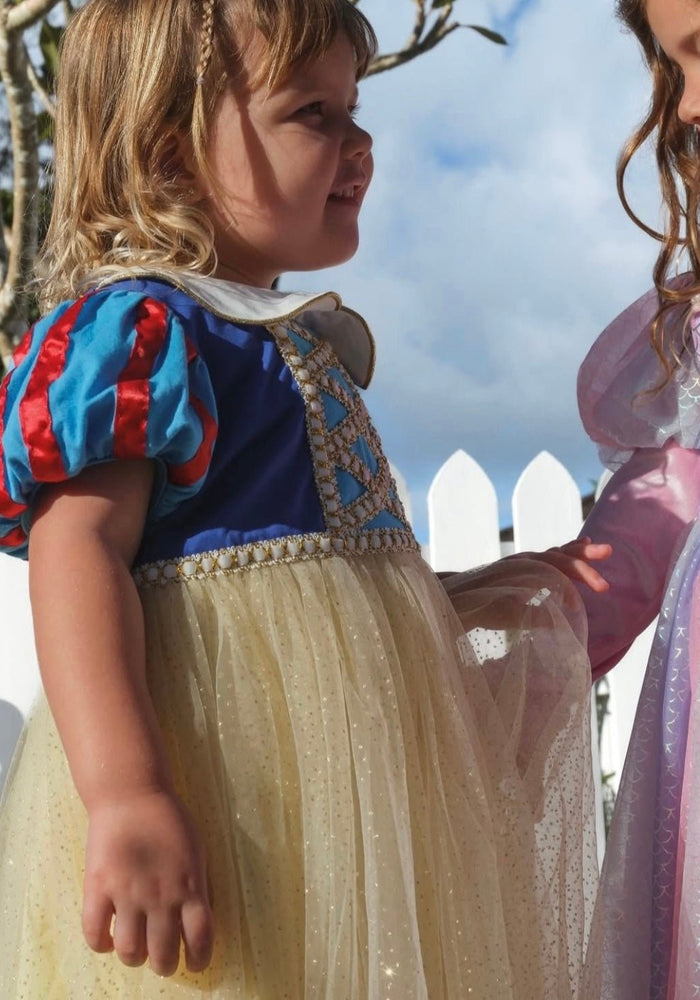 Enchanted Snow White Princess Birthday Party Dress Costume & Headband - Fox Baby & Co