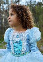 Load image into Gallery viewer, Snow Sparkle Elsa Princess Long Sleeve Dress Costume &amp; Cape - Fox Baby &amp; Co
