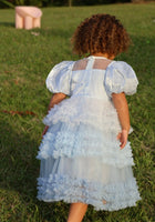 Load image into Gallery viewer, Kid little girl Fairytale Birthday Tulle Dress - Blue - Fox Baby &amp; Co
