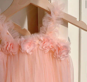 Florence Floral Birthday Tulle Dress (pre order) - Fox Baby & Co