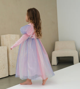 Classic Mermaid Princess Birthday Long Sleeve Party Dress Costume