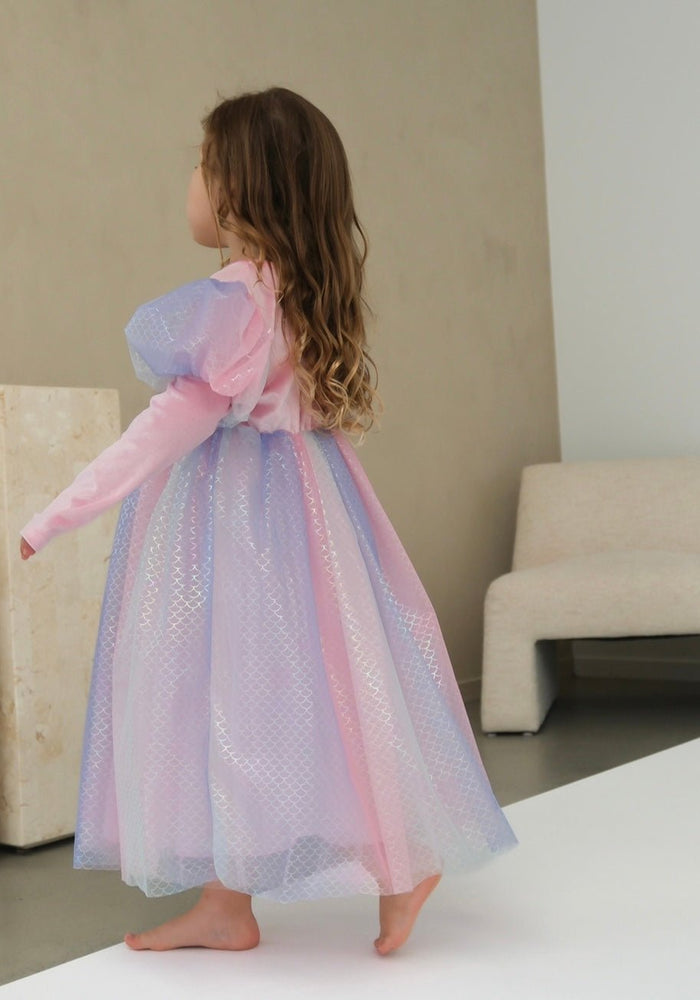 Classic Mermaid Princess Birthday Long Sleeve Party Dress Costume - Fox Baby & Co