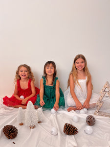 Little Girls Christmas Sparkle Tulle Dress (pre order) - Fox Baby & Co