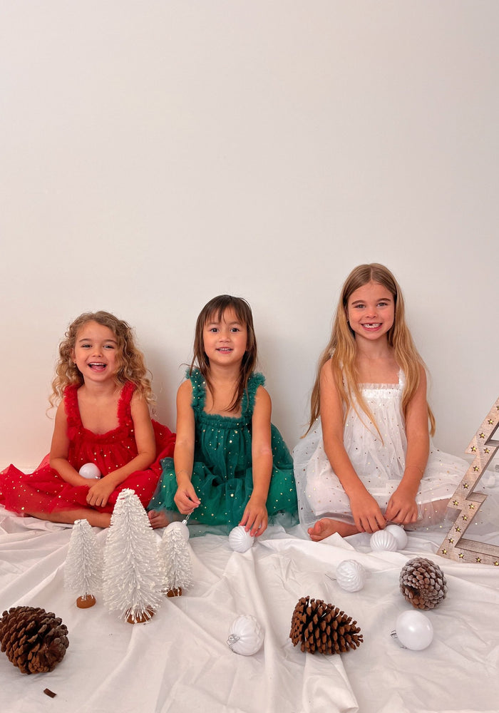Little Girls Christmas Sparkle Tulle Dress (pre order) - Fox Baby & Co