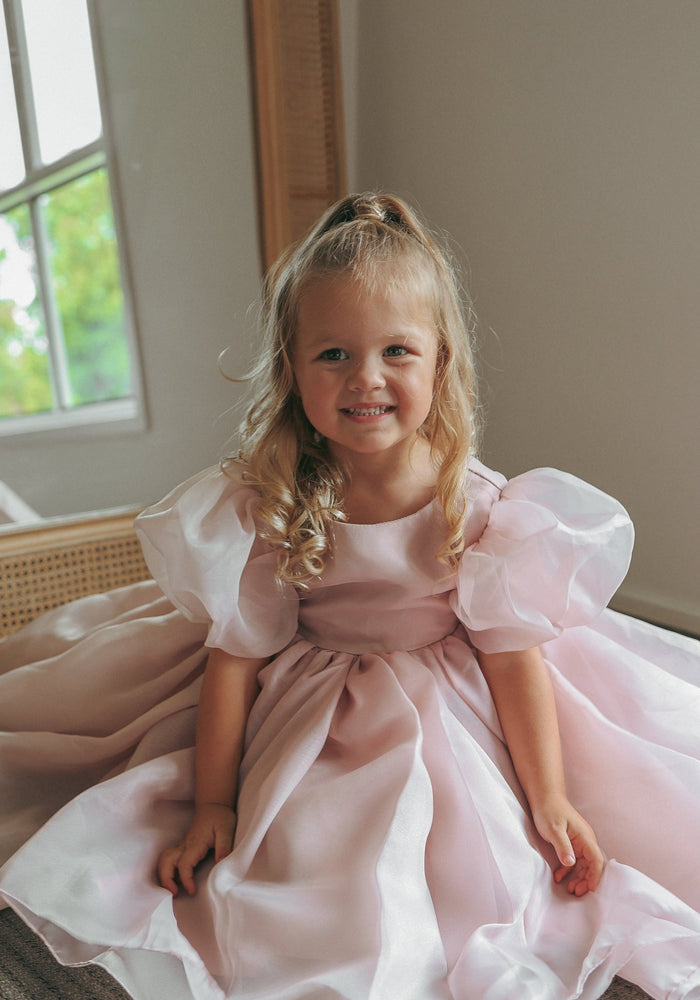 Flowergirl Kids Bonnie Puff Sleeve Party Dress - Dusty Rose (pre order) - Fox Baby & Co