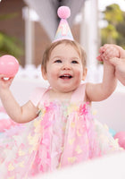 Load image into Gallery viewer, Pastel Rainbow 1st Birthday Party Crown Hat
