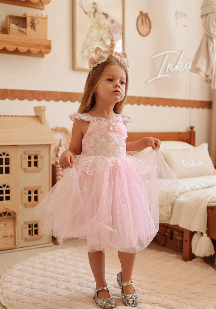 Shimmer Aurora Pink Princess Party Dress - Fox Baby & Co