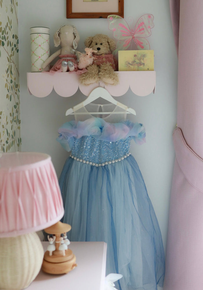 Blue Whimsical Princess Luxe Party Dress & Accessories (pre order) - Fox Baby & Co