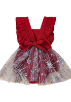 Load image into Gallery viewer, Christmas Red Sparkle Tulle Tutu Romper
