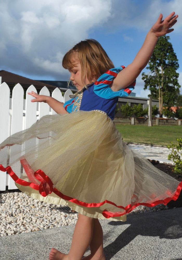 Enchanted Snow White Princess Birthday Party Dress Costume & Headband - Fox Baby & Co