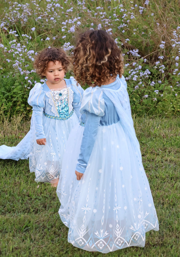 Snow Sparkle Elsa Princess Long Sleeve Dress Costume & Cape - Fox Baby & Co