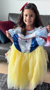 Magical Snow White Luxe Princess Birthday Party Dress Costume & Jewellery Set - Fox Baby & Co