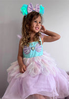 Load image into Gallery viewer, Rainbow Mermaid Luxe Princess Birthday Party Dress - Fox Baby &amp; Co
