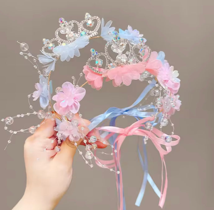 Tiara Floral Birthday Crown Headband