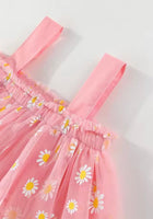 Load image into Gallery viewer, Kids Little Girl Daisy Floral Birthday Tutu Tulle Dress - Pink/Yellow - Fox Baby &amp; Co
