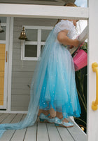 Load image into Gallery viewer, Elsa Lace Princess Party Dress Costume Cosplay &amp; Cape - Blue - Fox Baby &amp; Co
