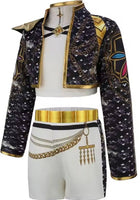 Load image into Gallery viewer, Kids Girls K - POP Style Demon Hunter Mira Zoey Costume Top, Shorts &amp; Jacket 3 Piece - Fox Baby &amp; Co
