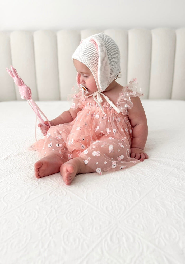 Baby Girl Easter Bunny Tulle Dress - Pink - Fox Baby & Co
