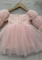 Load image into Gallery viewer, Flowergirl Fairy Wonderland Long Sleeve Luxe Tulle Dress - Pink Dots - Fox Baby &amp; Co
