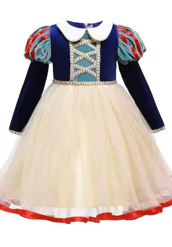 Classic Snow White Princess long Sleeve Party Dress Costume & Headband - Fox Baby & Co