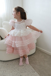 Kid little girl Fairytale Birthday Tulle Dress - Pink - Fox Baby & Co