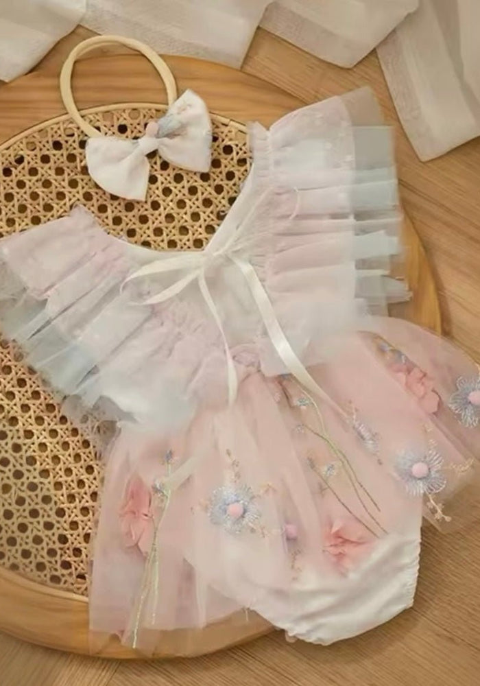 Whimsical Dreamy Butterfly Romper & Bow Headband (pre order) - Fox Baby & Co