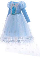Load image into Gallery viewer, Snow Sparkle Cinderella Princess Long Sleeve Dress Costume - Fox Baby &amp; Co
