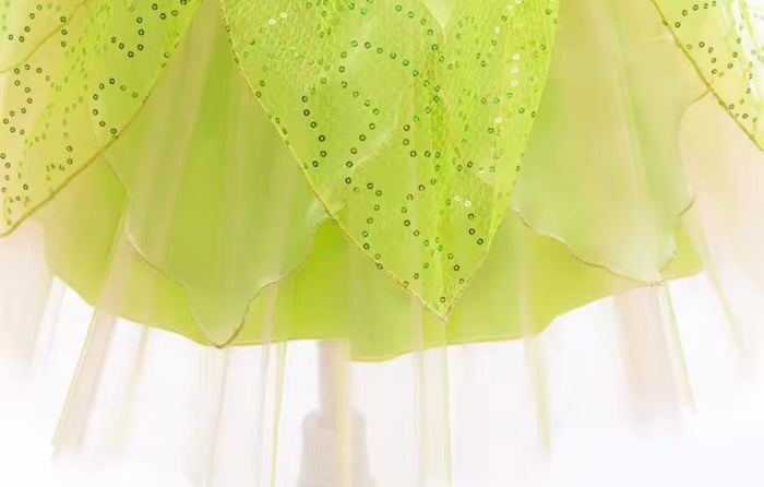 Enchanting Tinker bell Luxe Fairy Princess Dress & matching Wings - Fox Baby & Co