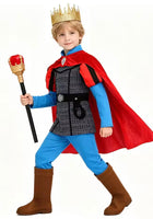 Load image into Gallery viewer, Royal Prince Phillip Boys Costume Set with Cape, Crown &amp; Sceptre
