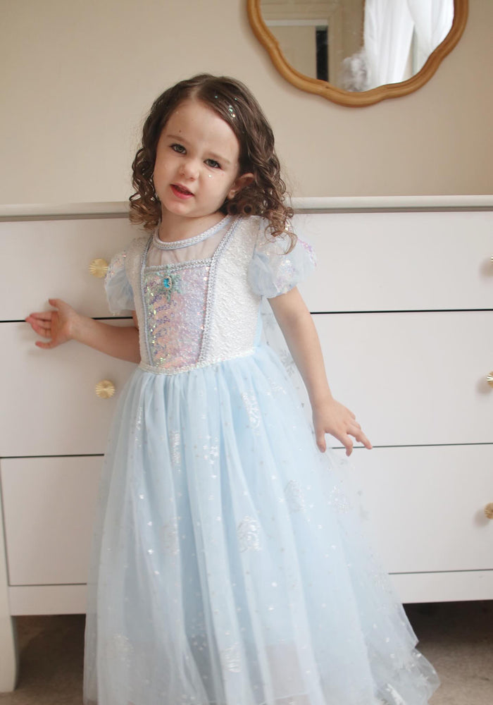Sapphire Fairyfloss Princess Birthday Party Dress with cape - Fox Baby & Co