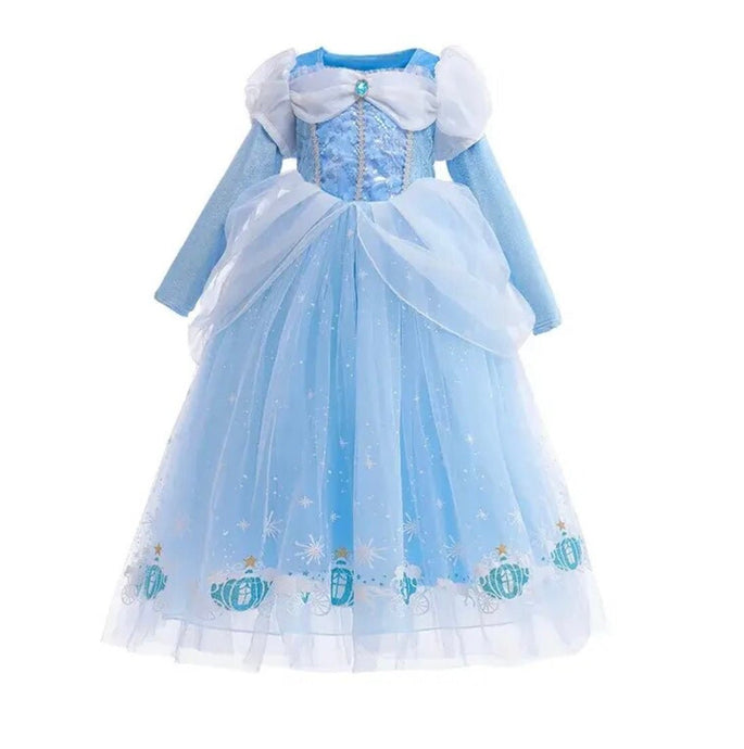Enchanted Snow Princess Long Sleeve Birthday Party Dress Costume (Pre order) - Fox Baby & Co