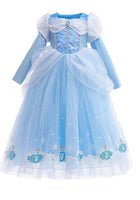 Load image into Gallery viewer, Enchanted Snow Princess Long Sleeve Birthday Party Dress Costume (Pre order)
