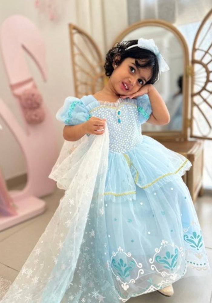 Snow Queen Princess Birthday Party Dress Costume with cape - Fox Baby & Co