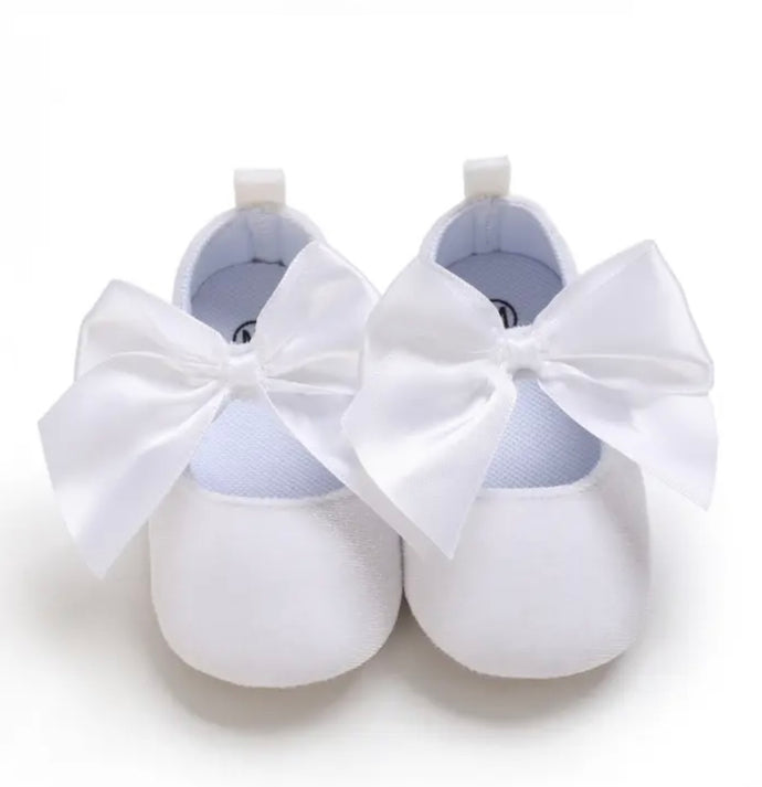 My First Baby Big Bow White Shoes (pre order)