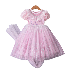 Aurora Lace Pink Princess Party Dress Costume & Cape