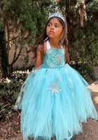 Load image into Gallery viewer, Elsa Snow Princess Tulle Tutu Dress Costume with Jewellery Set - Fox Baby &amp; Co
