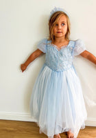 Load image into Gallery viewer, Blue Snowflake Elsa Princess Party Dress Costume - Fox Baby &amp; Co
