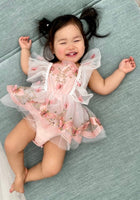 Load image into Gallery viewer, Whimsical Pink Butterfly Romper &amp; Bow Headband - Fox Baby &amp; Co
